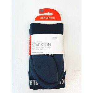 Sealskinz Starston Waterproof Cold Weather Mid Length Sock Black Large 10-12